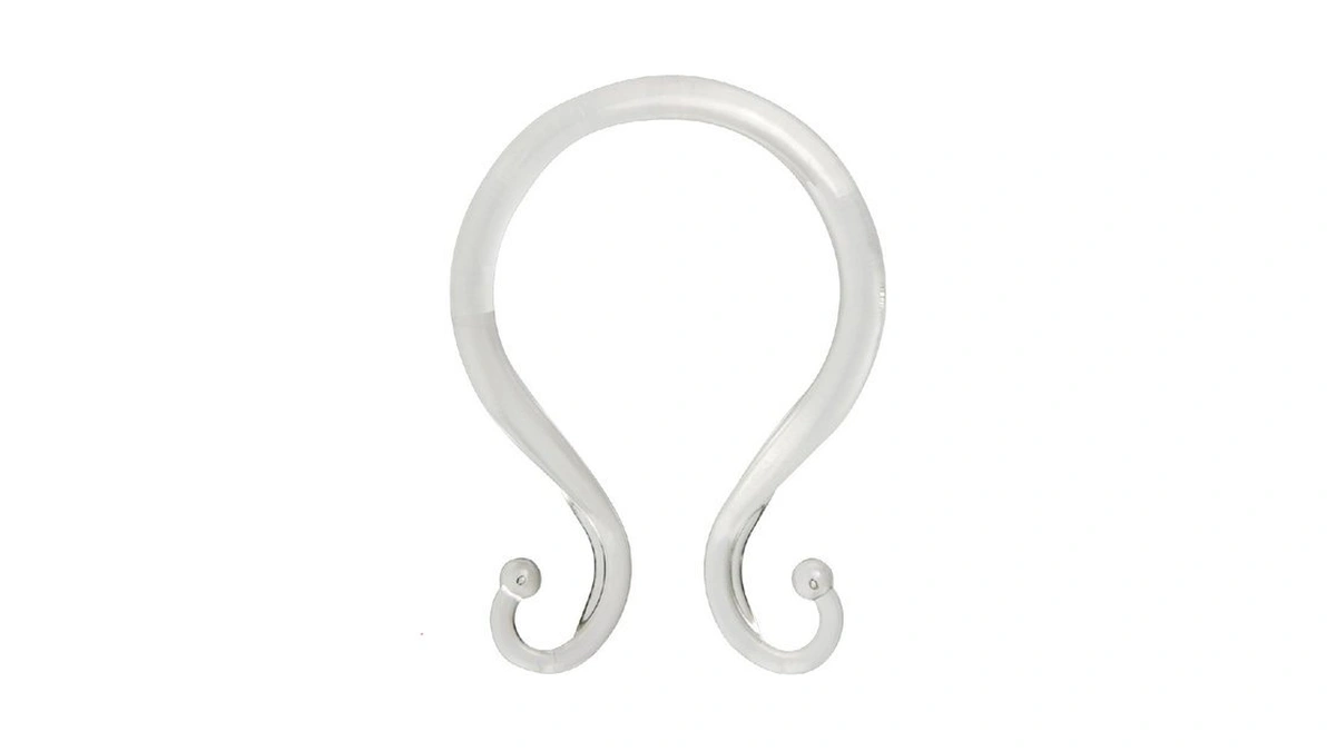 Kenney - Shower Curtain Rings, Rust-proof Plastic Double Hooks With