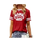 Pickid Football Shirts For Women Game Day T Shirt Football