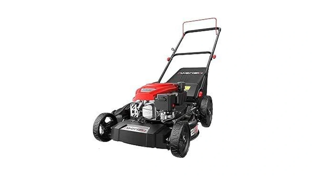 Amerisun 21" Gas Lawn Mower, 3-in-1 Gas Push Mowers, 144cc