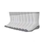 Hanes Ultimate Boys Crew, 10-pack Crew Socks, White, Large Us