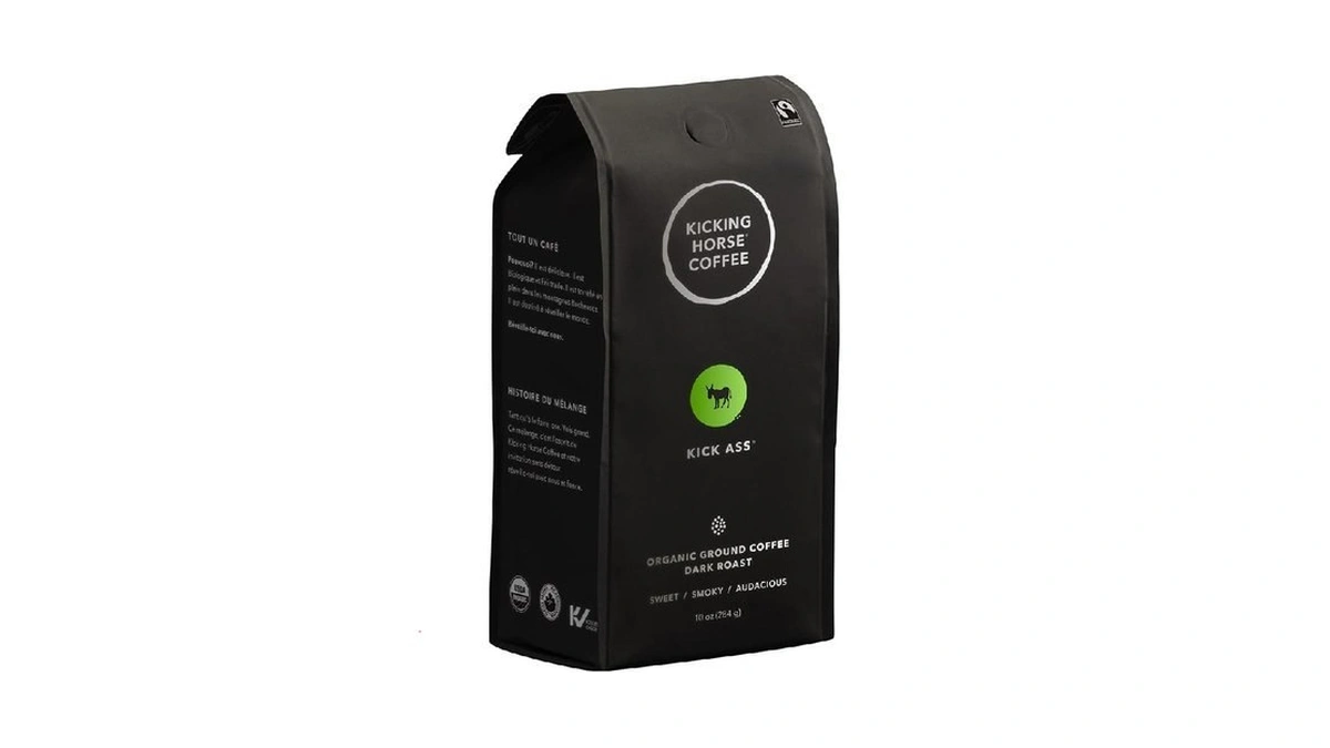 Kicking Horse Coffee Kick Ass, Dark Roast, Ground, Certified Organic,
