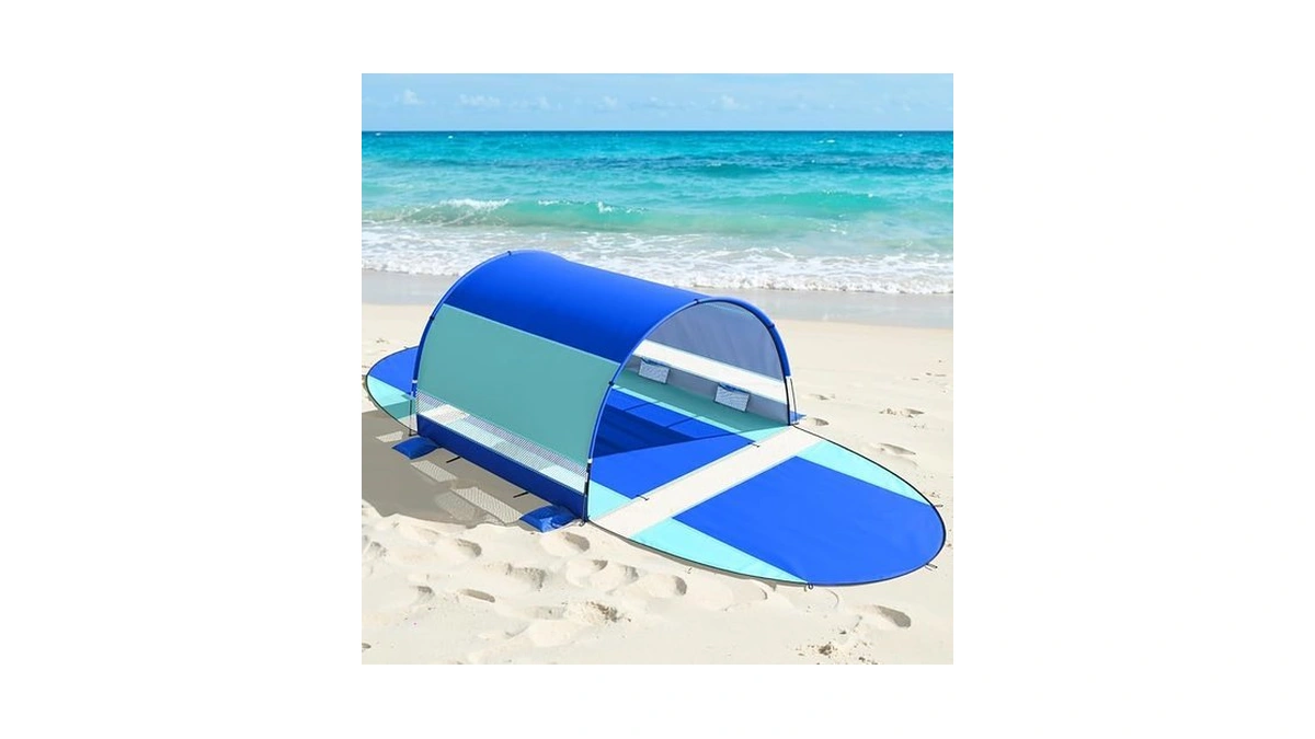 Rhino Valley Beach Tent With Double Zippered Doors, Beach Tent