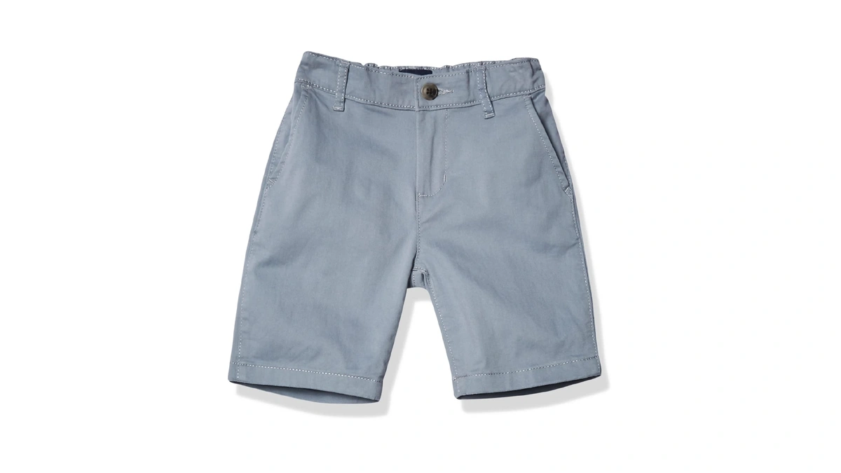The Children's Place Boys' Stretch Chino Shorts, Fin Gray, 4