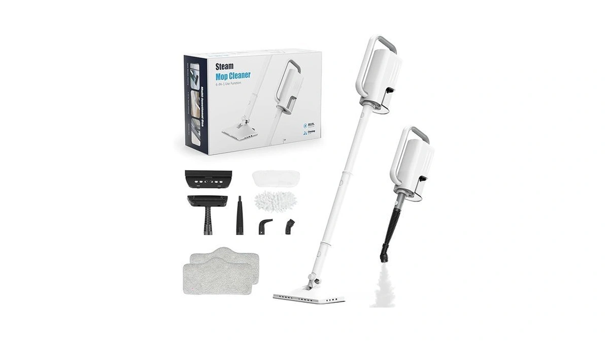 6-in-1 Steam Mop, 1200w Rotated Steam Cleaner For Home, 2