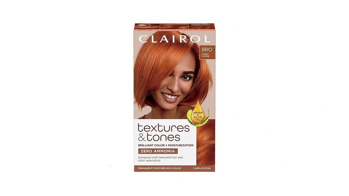 Clairol Textures & Tones Permanent Hair Dye, 8ro Sunset Copper