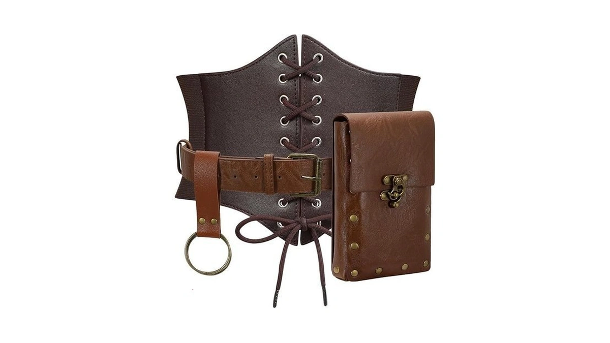 Werforu Women Corset Belt Medieval Leather Belts For Women Renaissance