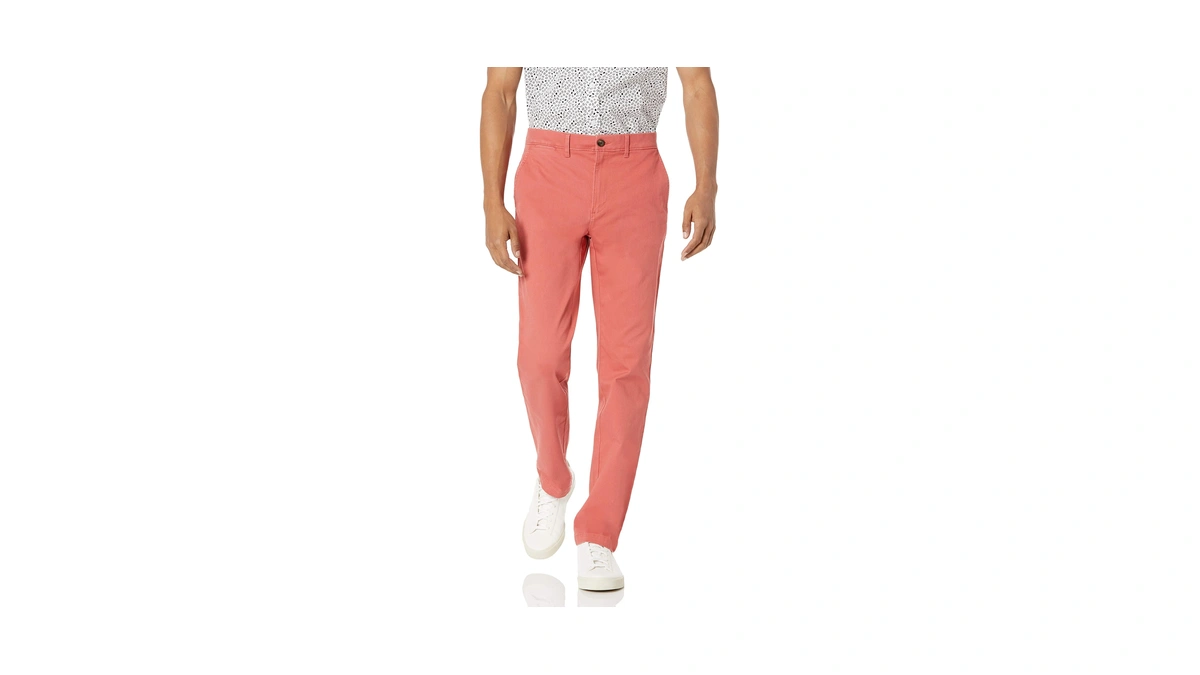 Amazon Essentials Men's Slim-fit All-day Stretch Casual Chino Pant, Raspberry