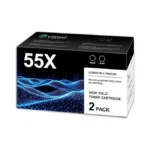55x Toner Cartridge 2-pack Compatible 55x Ce255x Black Toner Cartridge