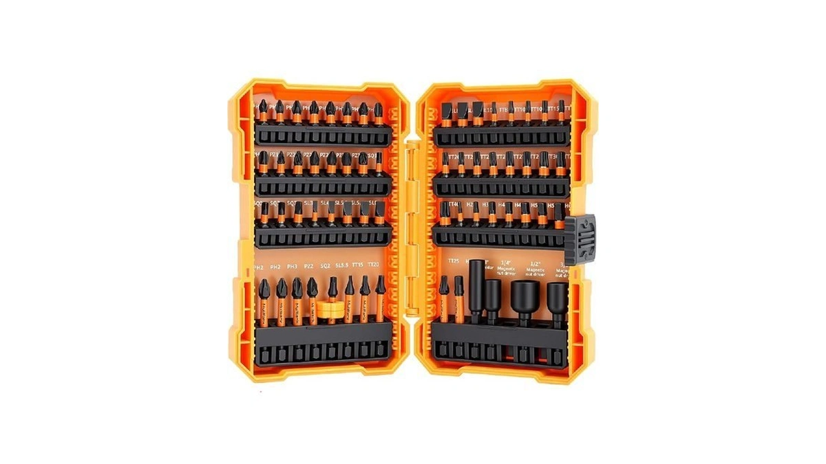Mulwark 63-piece Impact Driver Bit Set, Impact Rated S2 Steel