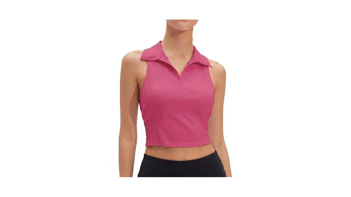 Stelle Women Sleeveless Golf Polo Shirt Upf50+ V Neck Collared