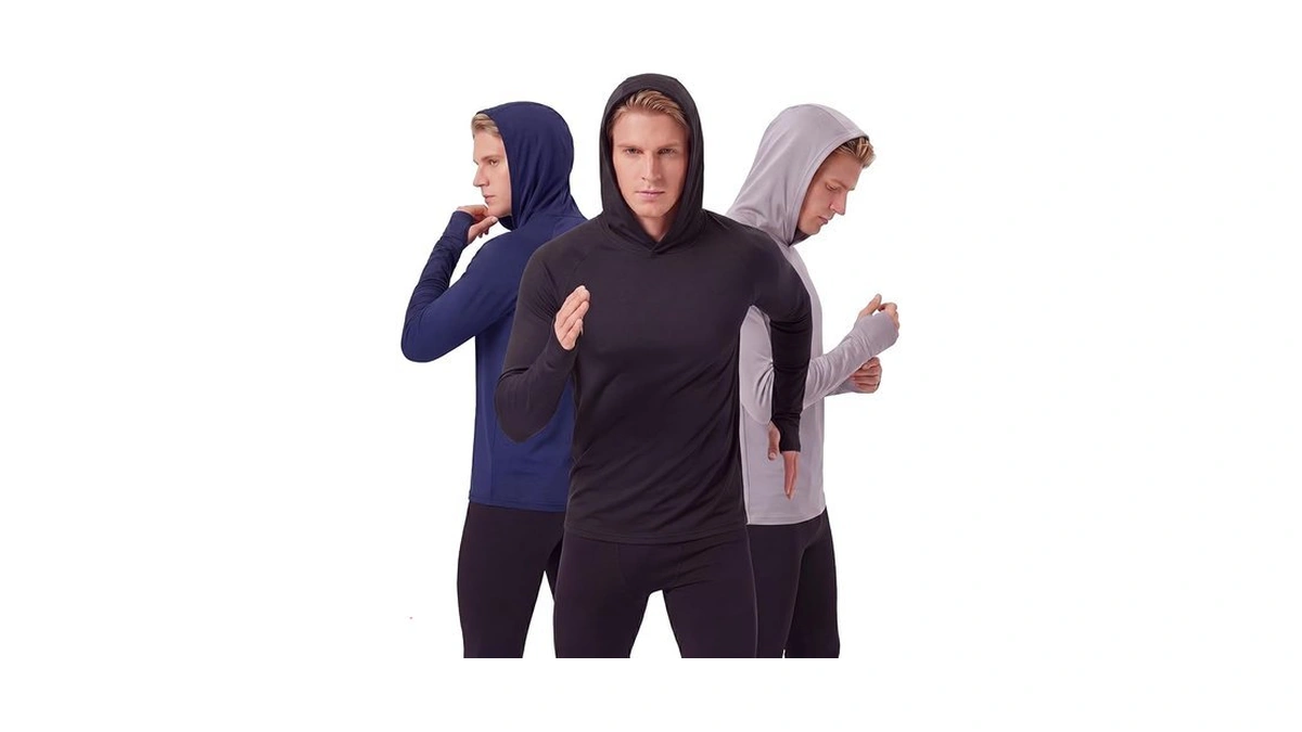 Simlakey 3 Pack Mens Lightweight Athletic Hoodies Long Sleeve Fishing