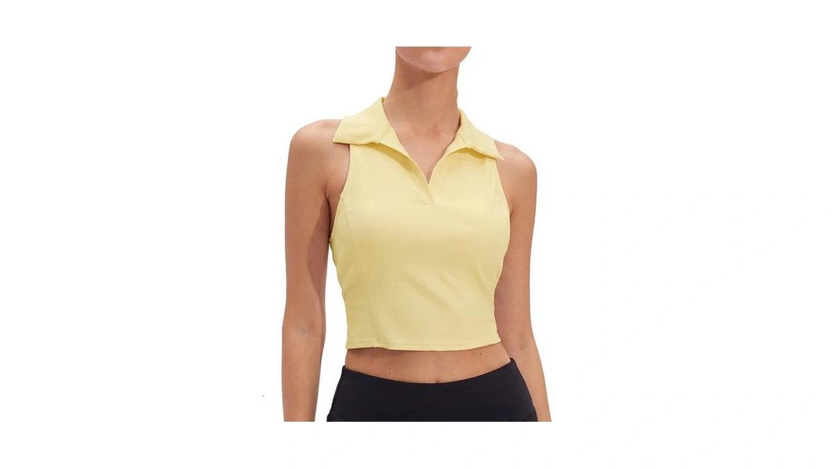 Stelle Women Sleeveless Golf Polo Shirt Upf50+ V Neck Collared