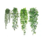 Uslai Artificial Hanging Plants Vine, Fake Potted Greenery Faux Eucalyptus,