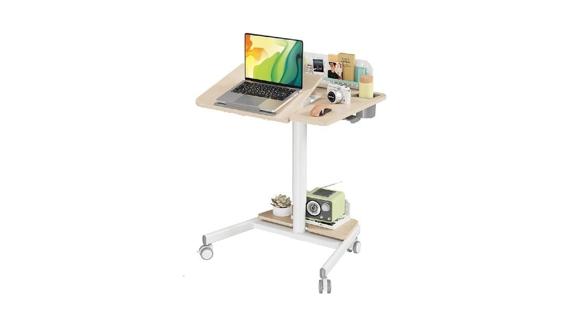 Joy Worker Mobile Standing Desk With 60° Tiltable Desktop, 28"