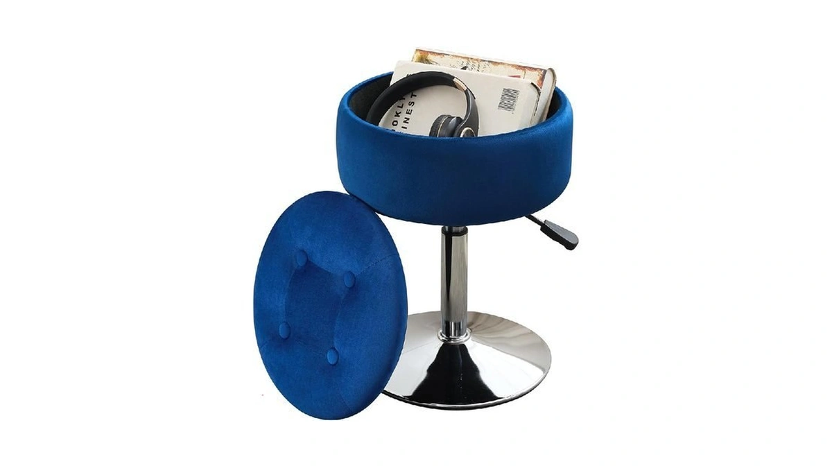 Xenothos Vanity Chair With Storage Adjustable Vanity Stool For Vanity