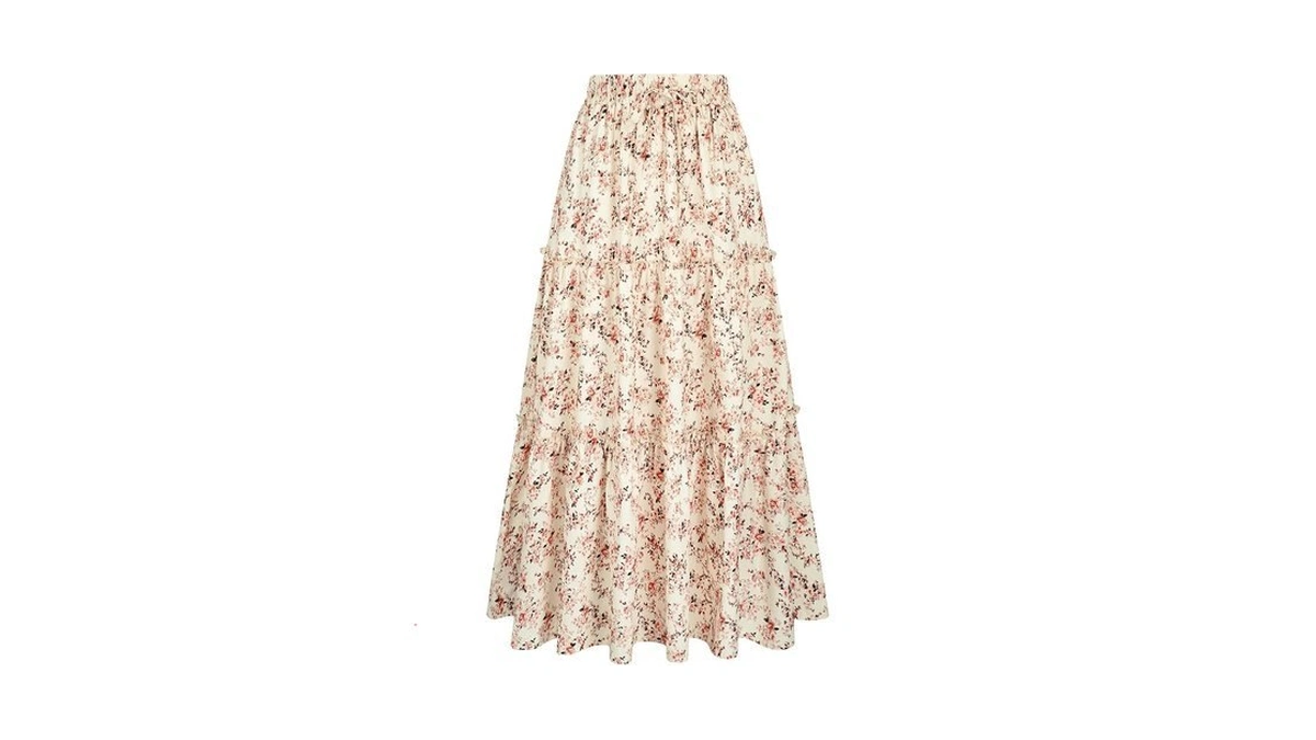 Arolina Skirts For Women Trendy High Waist Ruffle Tiered Long