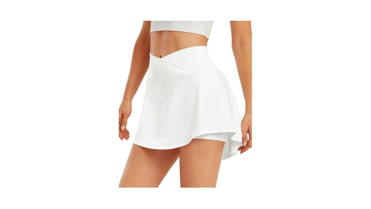 Ed3size White Tennis Skirt With Pockets Skorts For Woman High