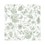 Fiula Green Wallpaper Floral Peel And Stick Wallpaper 78.7" X