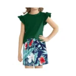 Woleroyir Girls Shorts Sets 2 Pieces Summer Outfits Ruffle Sleeve