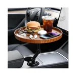 Car Food Cup Holder Tray - 360° Rotating Car Table