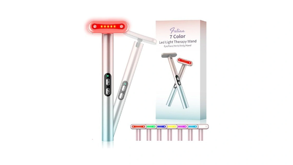 Red-light-therapy,led Facial Light Therapy 7 Colors Eye Beauty Wand Face