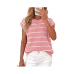 Prettygarden Womens Summer Short Sleeve Tops 2026 Trendy Crew Neck