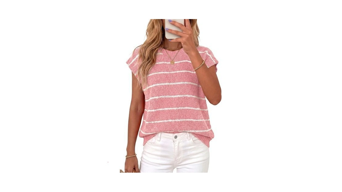 Prettygarden Womens Summer Short Sleeve Tops 2026 Trendy Crew Neck