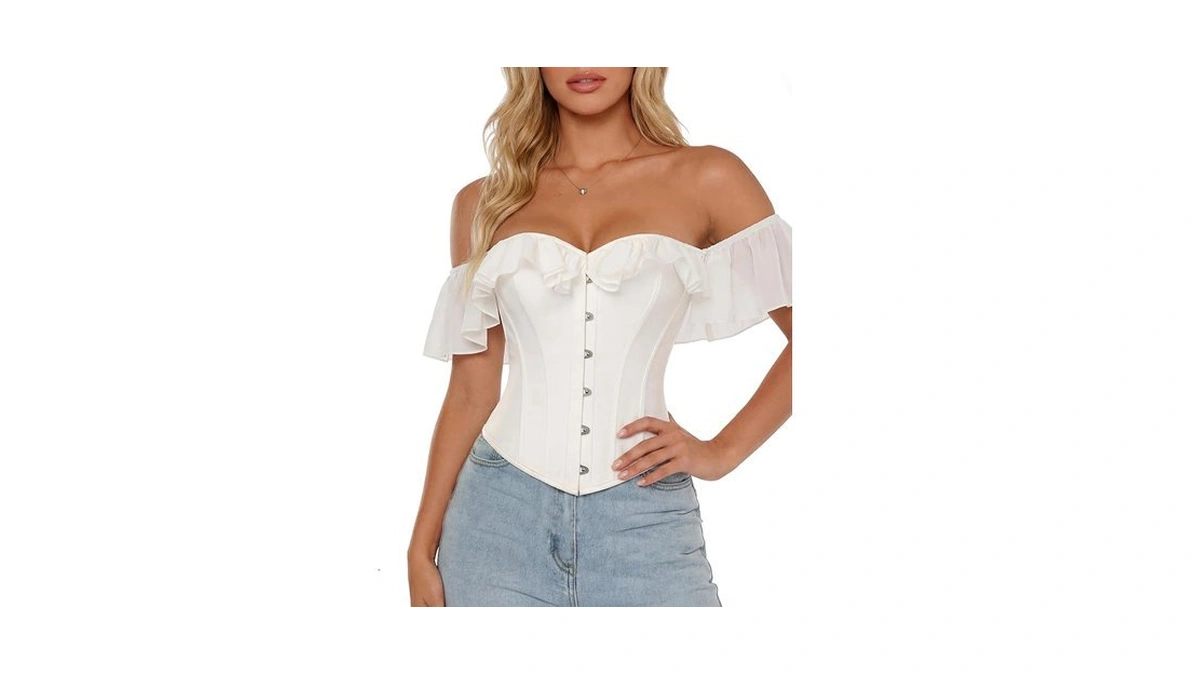 Scarlet Darkness Vintage Corset Tops For Women Renaissance Corset Boned