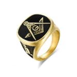 Ylwjsp Freemason Gifts Masonic Biker Ring - Master Mason Signet