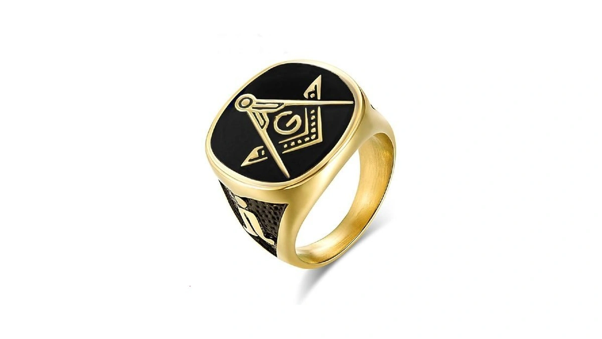 Ylwjsp Freemason Gifts Masonic Biker Ring - Master Mason Signet