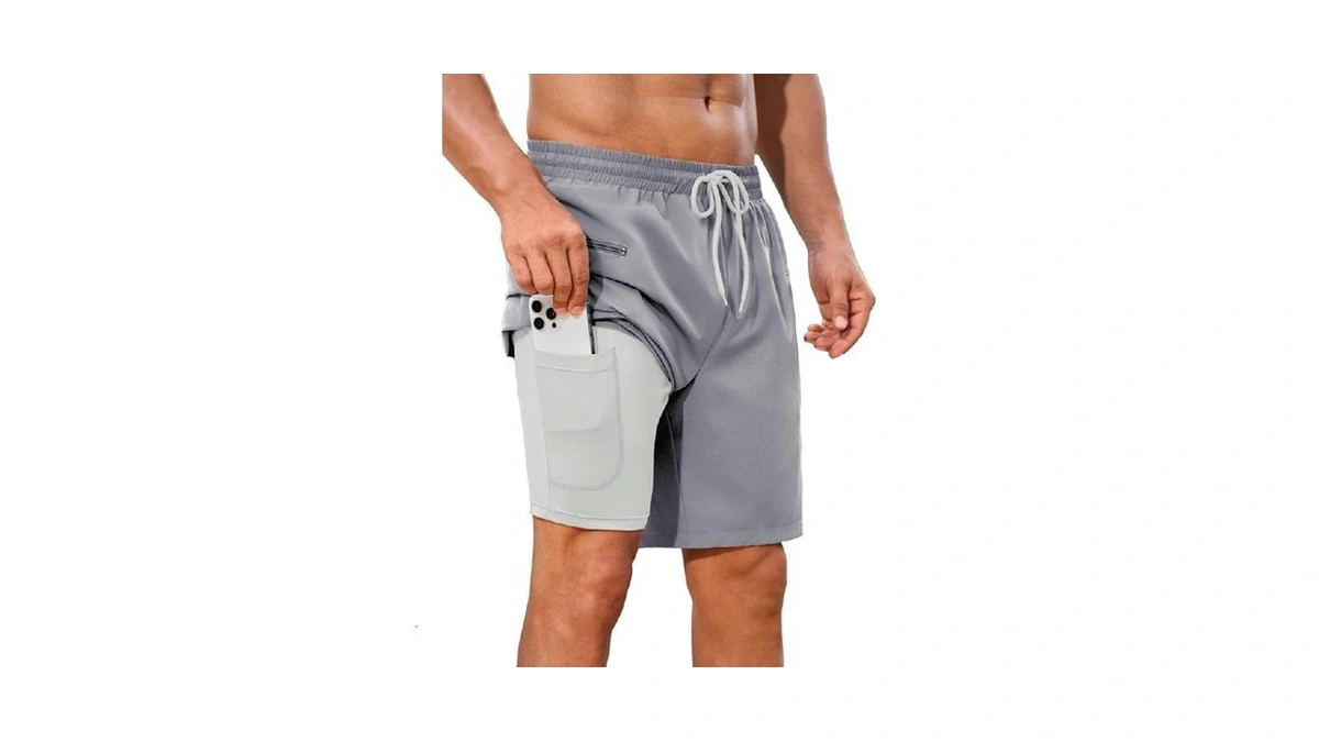 Incerun Mens Swim Trunks With Compression Liner Bathing Suit 9
