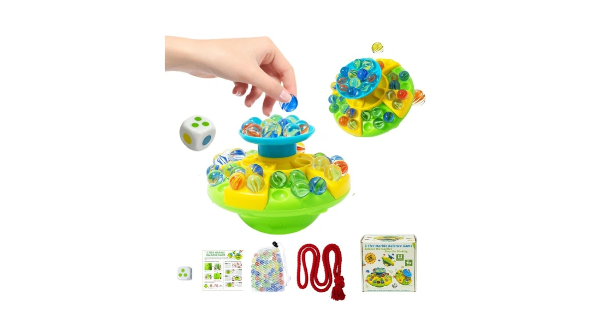 Lumitrail Marble Balance Game For Kids And Adults, 3-tier Tower