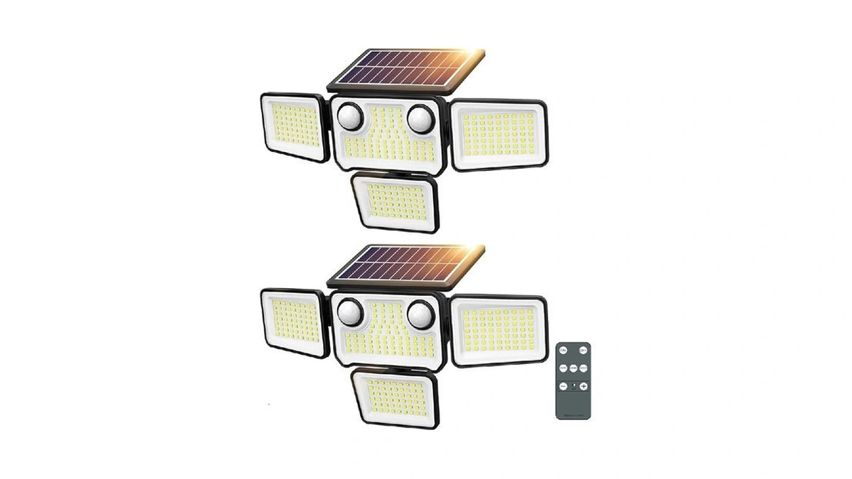 Szpower 4500lm Solar Lights Outdoor Waterproof, 254 Led Solar Flood