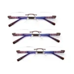 Babrvma Reading Glasses For Men 3 Pack, Rimless Blue Light