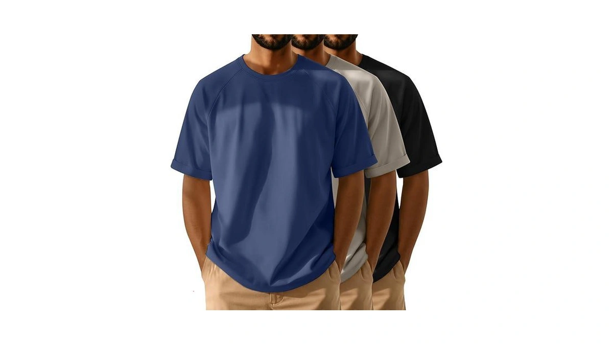 August Alley 3 Pack Men' S Oversized T-shirts Short Sleeve