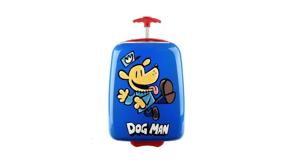 Bioworld Dog Man Character Logo Blue 16.5" Rolling Luggage