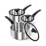 Michelangelo Stainless Steel Saucepan With Lid 1qt & 2qt &