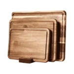 Yusotan Wood Cutting Board Set Of 3 For Kitchen, Acacia