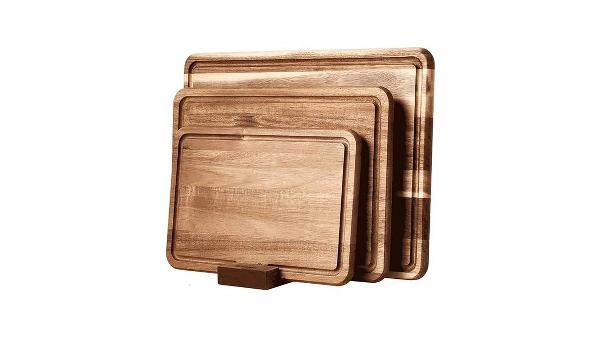 Yusotan Wood Cutting Board Set Of 3 For Kitchen, Acacia