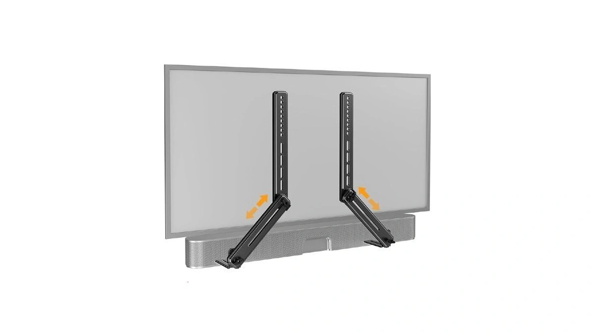 Perlegear Soundbar Mount With Adjustable Height, Sound Bar Mount Up