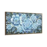 Large Blue Wall Art Decor Modern Framed Wall Picture For