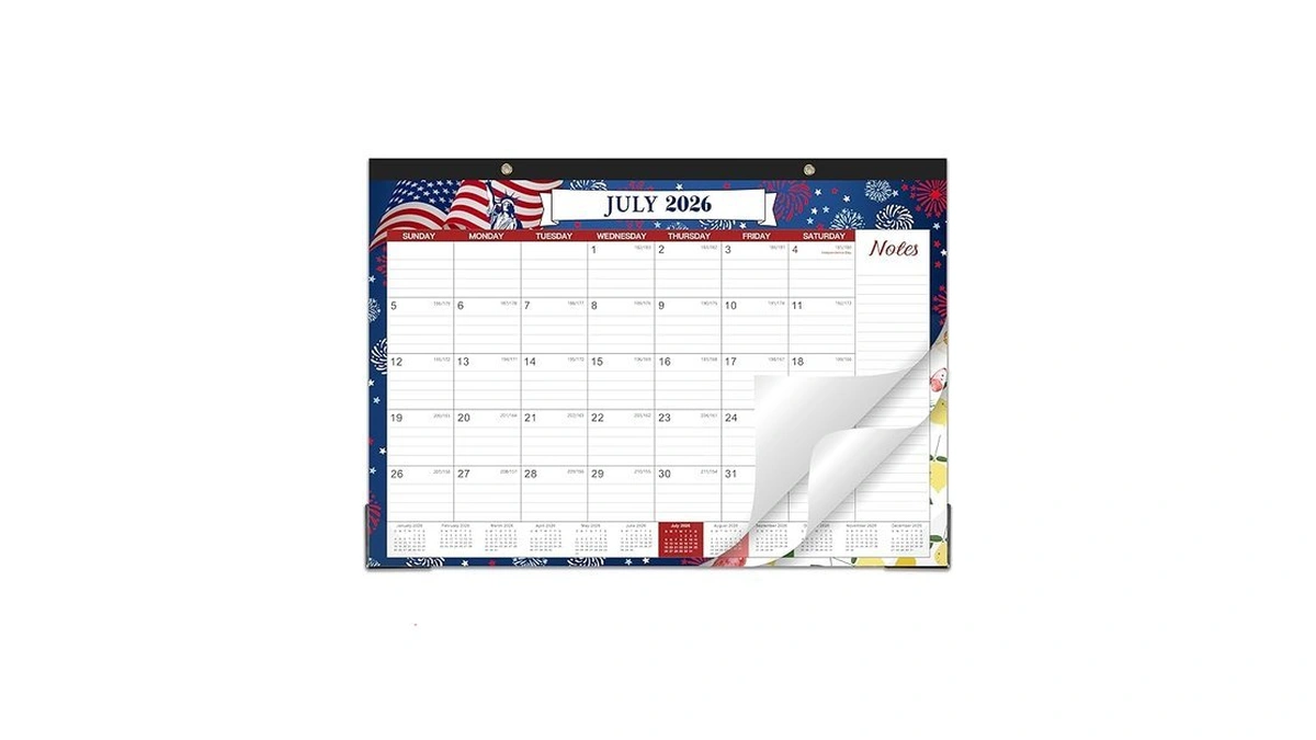 2026-2027 Desk Calendar - 18 Monthly Desk Calendar 2026-2027, 16.9"×12.1",