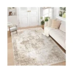 Vecarf Area Rug 5x7 Washable Rug, Vintage Boho Medallion Rugs