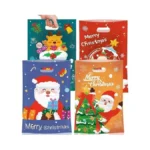 Litmitfu 50 Pcs Christmas Gift Bags With Handles, Plastic Merry