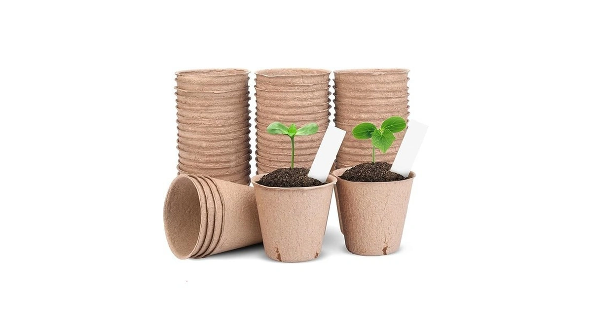Argconner 40 Pack Peat Seedling Pots For Garden Seed Starting,