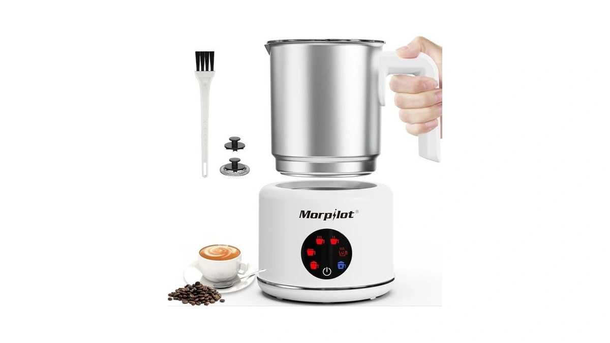 Large Electric Milk Frother And Steamer, 16.9oz/500ml Milk Steamer And