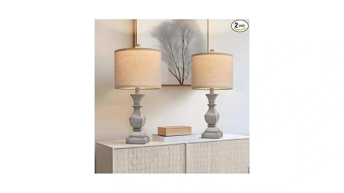 Pokat 20.5'' Table Lamps Set Of 2, Vintage Bedside Lamps