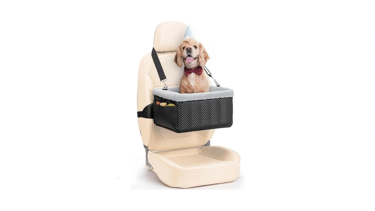 Novolab Leather Dog Car Seat For Small Dogs Under 20lbs,