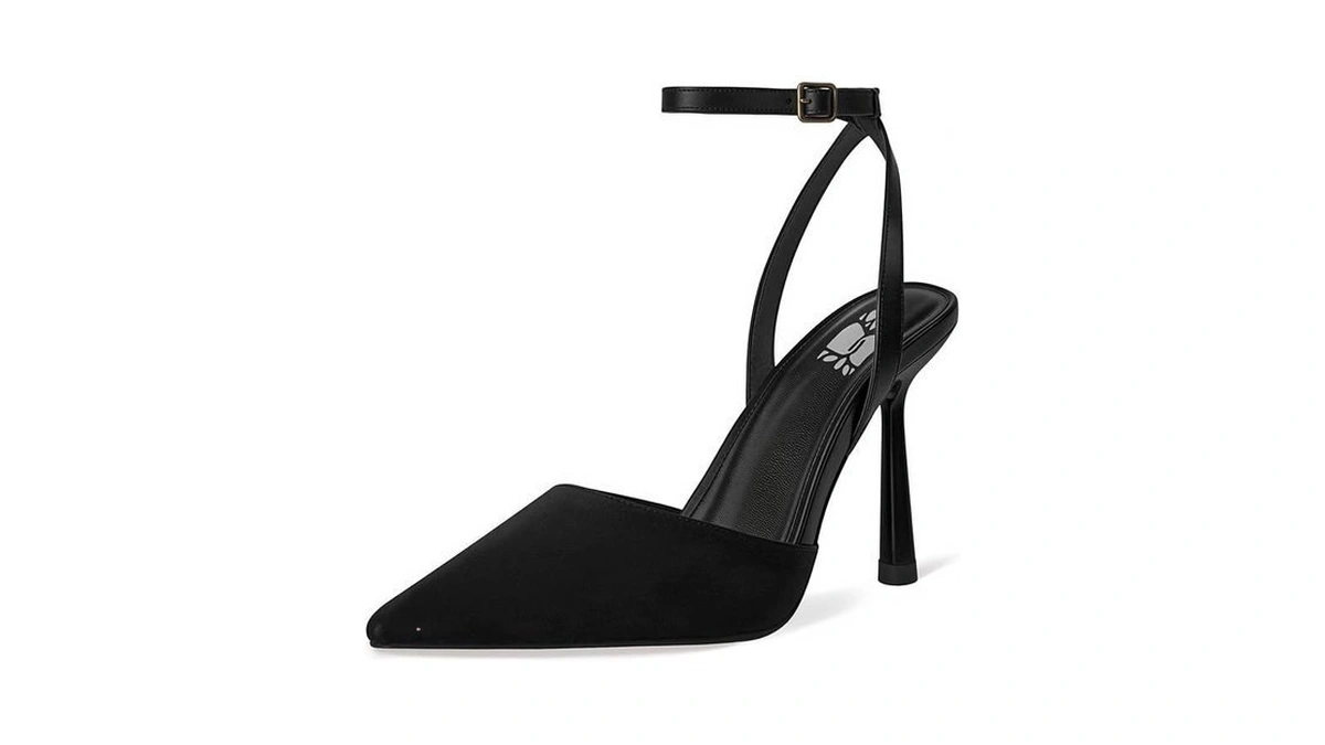 Wiralomi Black Stiletto Heels Women Closed Pointed Toe Heeled Sandals