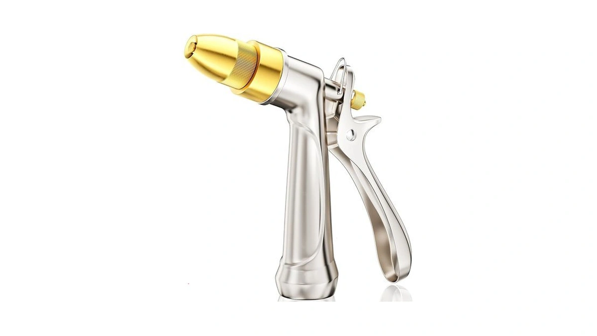 Esow Garden Hose Nozzle, 100% Heavy Duty Metal Spray Gun